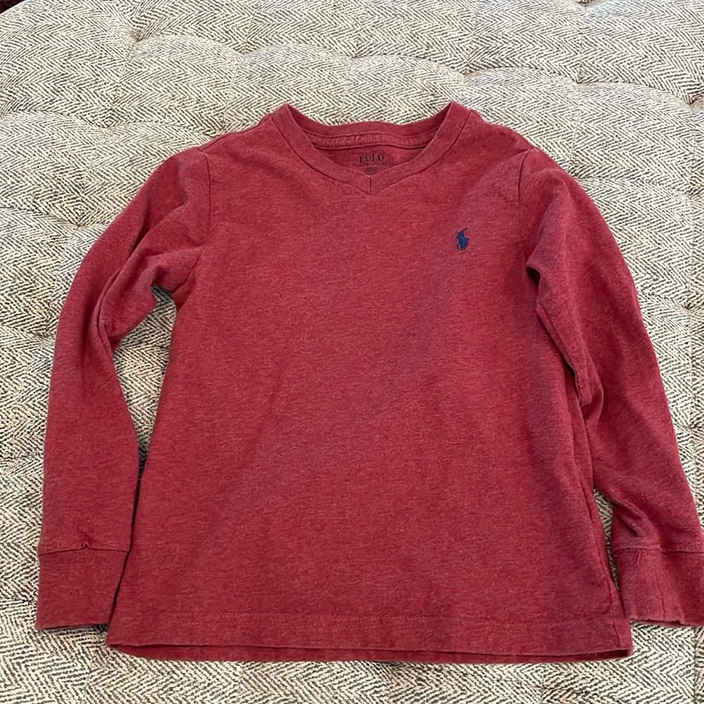 Polo v neck long sleeve shirt size 4